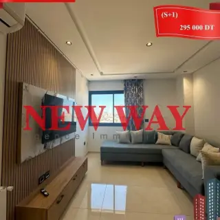 Appartement S+1 neuf meublé avec ascenseur et parking en sous-sol