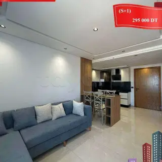 Appartement S+1 neuf meublé avec ascenseur et parking en sous-sol — photo 3