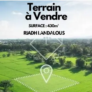 Terrain constructible de 430 m² à Riadh El Andalous