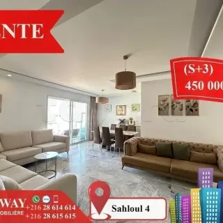 Appartement S+3 de 167 m² avec terrasse et ascenseur, Sahloul — photo 2