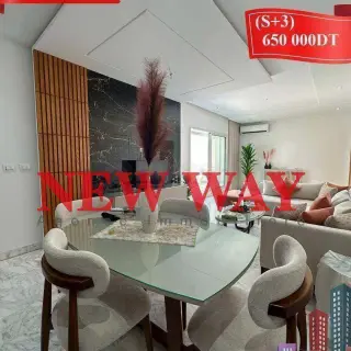Appartement S+3 lumineux au dernier étage à Sahloul