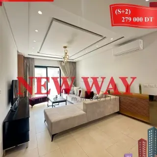 Appartement S+2 de 85 m² avec balcon à Sousse
