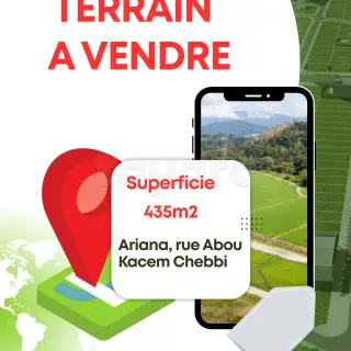 Terrain constructible de 435 m² avec titre individuel à Ariana
