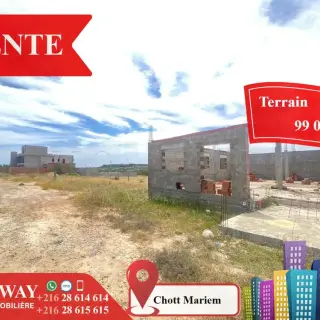 Terrain constructible de 198 m² orienté est à Chott Mariem — photo 2