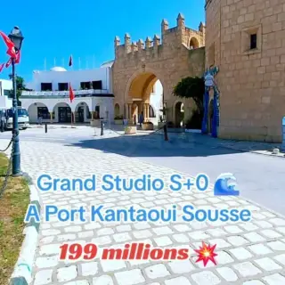 Grand studio dans une résidence pieds dans l'eau à Port El Kantaoui