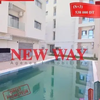 Appartement de 133 m² en résidence neuve avec piscine, près de la mer à Kantaoui