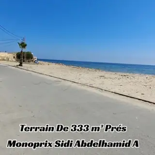 Terrain de 333 m² côté plage à Sidi Abdelhamid