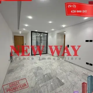 Appartement S+2 de 106,94 m² en direct promoteur, résidence gardée à Khezama