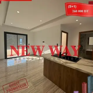 Appartement de 60 m² au quatrième étage avec parking, résidence gardée à Sahloul