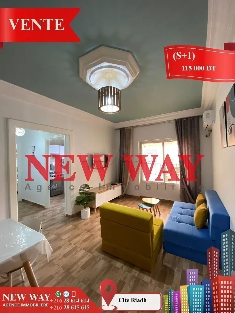 Appartement S+1 rénové et meublé de 88 m² — photo 1