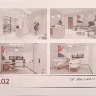 Centre médical inachevé avec neuf cabinets et trois magasins au Bardo