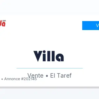Vente Villa Ben Mhidi