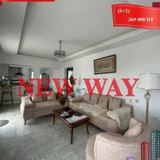 Appartement S+2 de 150 m² avec terrasse, chauffage central et parking à Sousse
