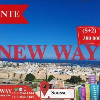 Wohnung S+2 mit 125 m² und Meerblick aus allen Räumen, Sousse