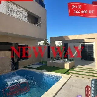 Appartement S+3 de 126 m² au dernier étage avec piscine collective, Bouhsina El Ghazali